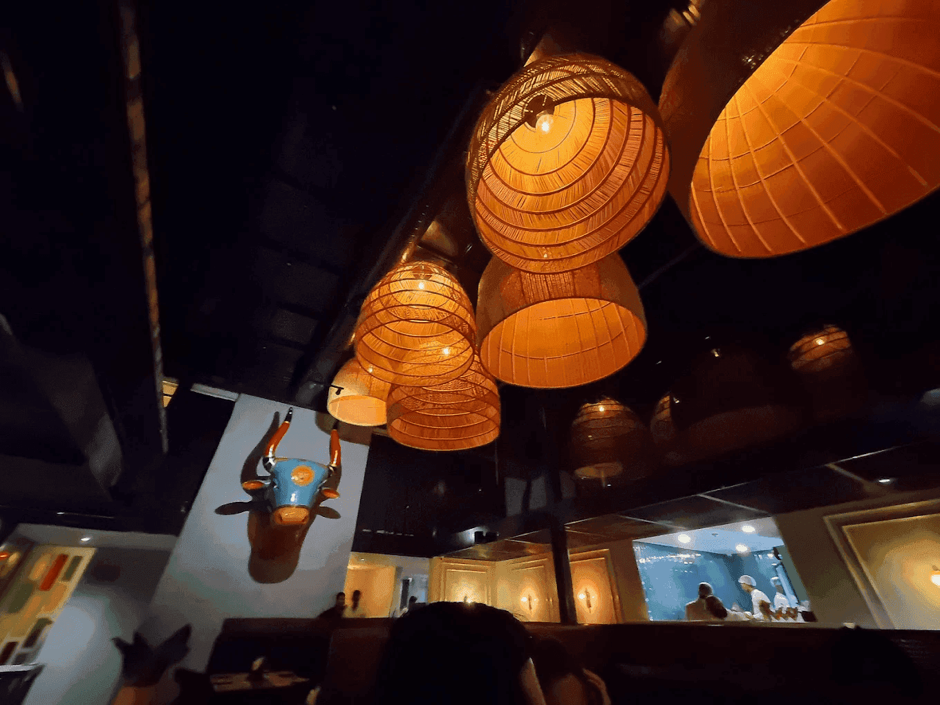 UTK restaurant ceiling lanterns